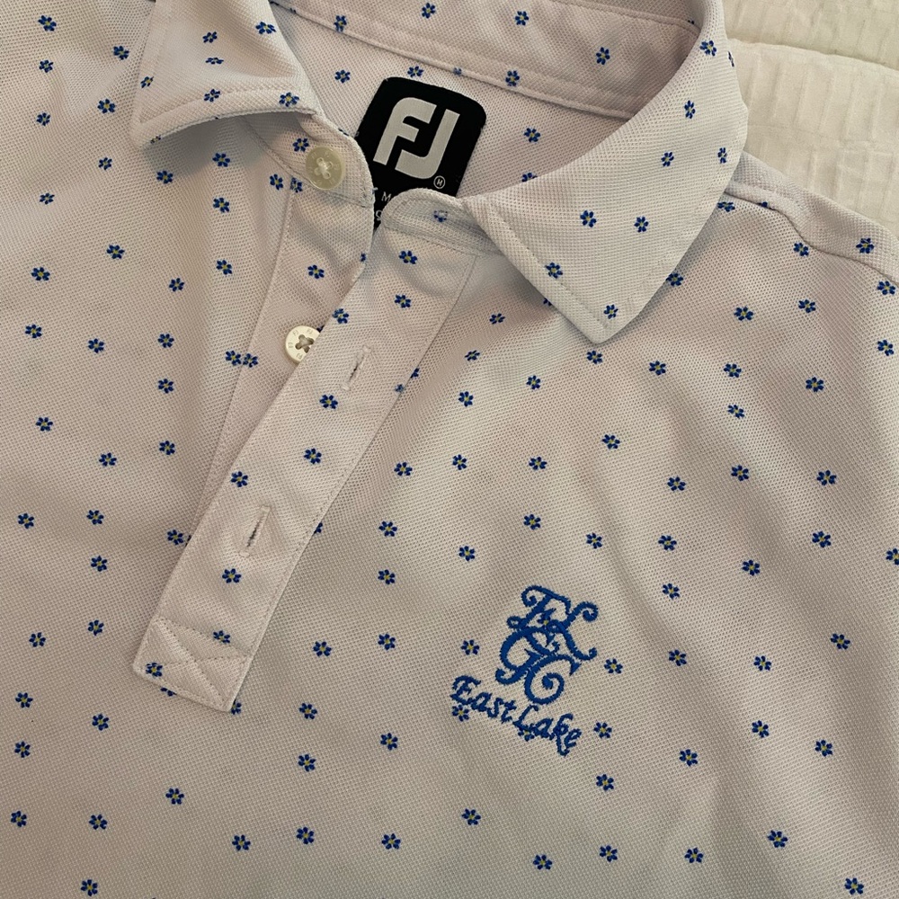 Footjoy polo - East Lake emblem - light blue